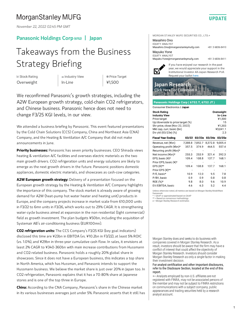 6752.T-Morgan Stanley-Panasonic Holdings Corp Takeaways from the Business Strateg...-993145926752.T-Morgan Stanley-Panasonic Holdings Corp Takeaways from the Business Strateg...-99314592_1.png